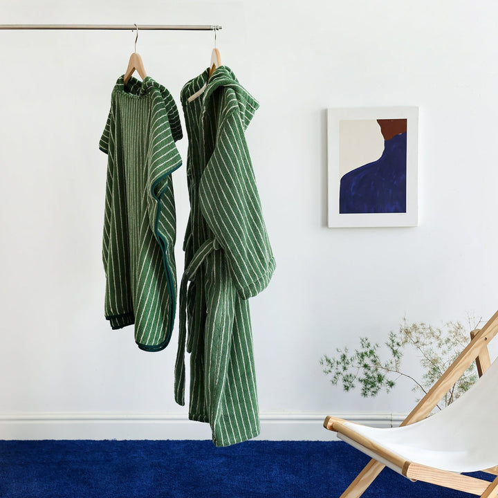 Coastal Striped Bathrobe Unisex Collection -Bathrobe- Delicors