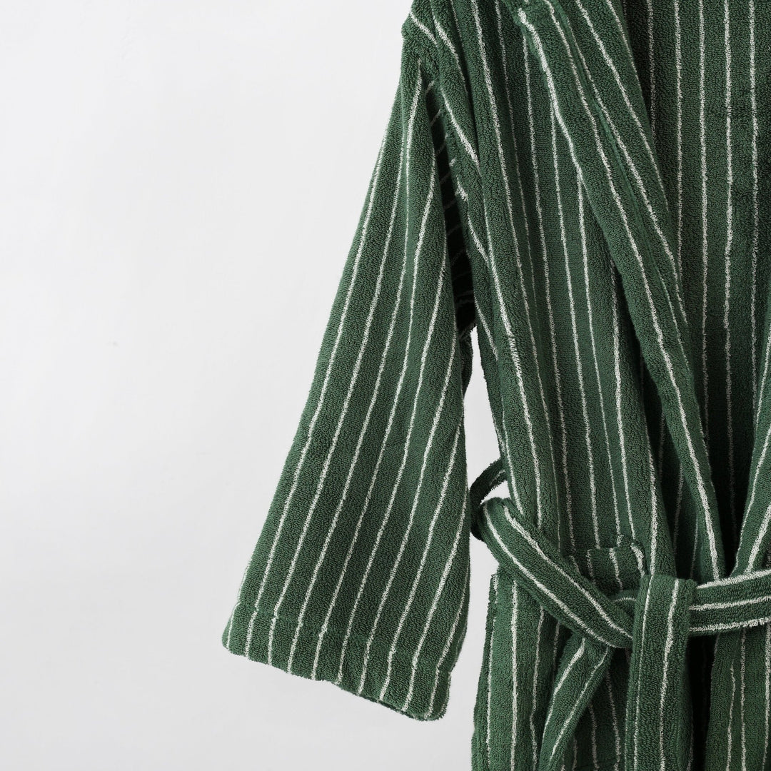 Coastal Striped Bathrobe Unisex Collection -Bathrobe- Delicors