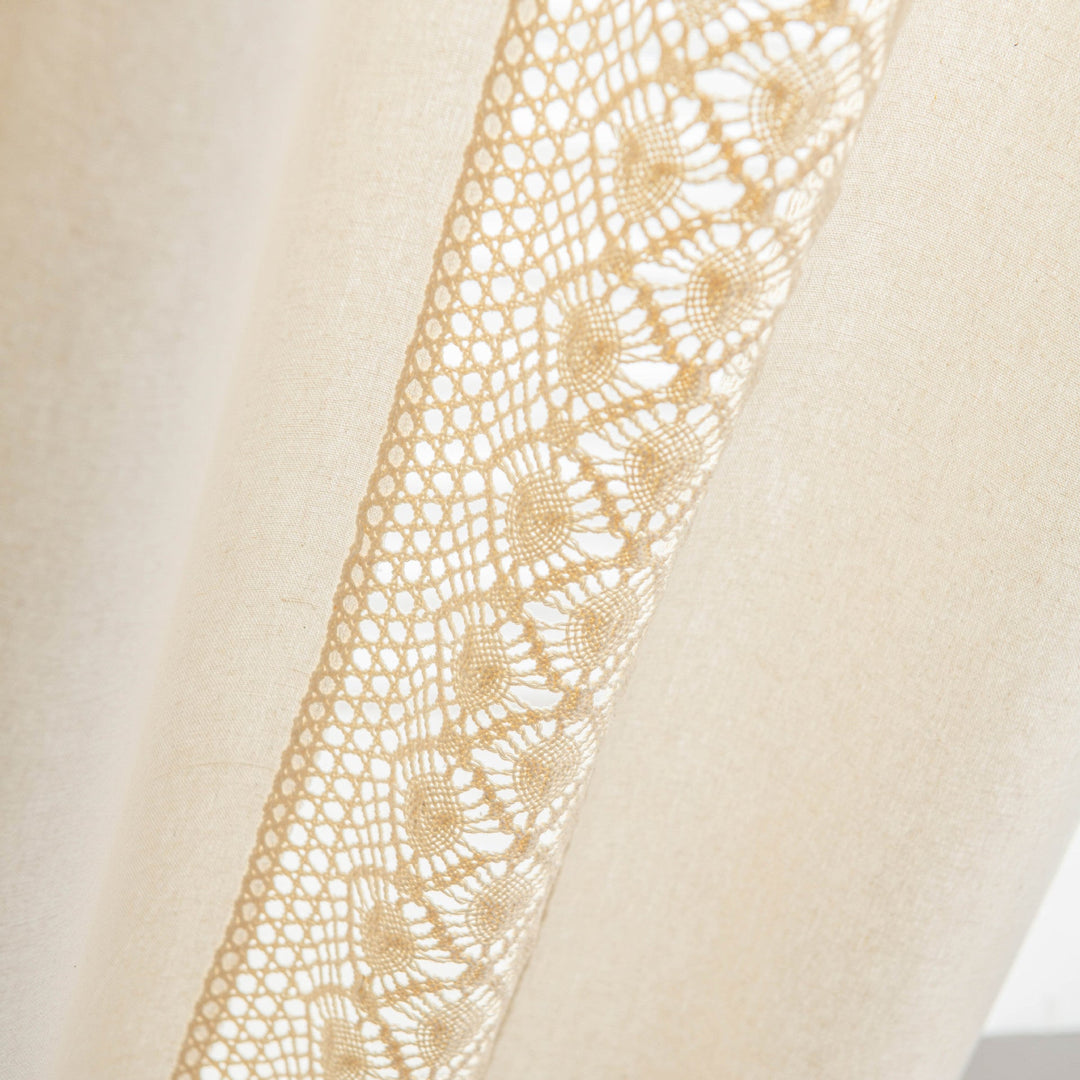 Fiore Di Latte Beige Curtain -- Delicors