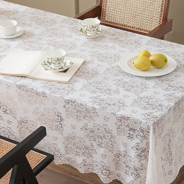 Flower Bouquet Lace Table Cloth -Table Cloth- Delicors