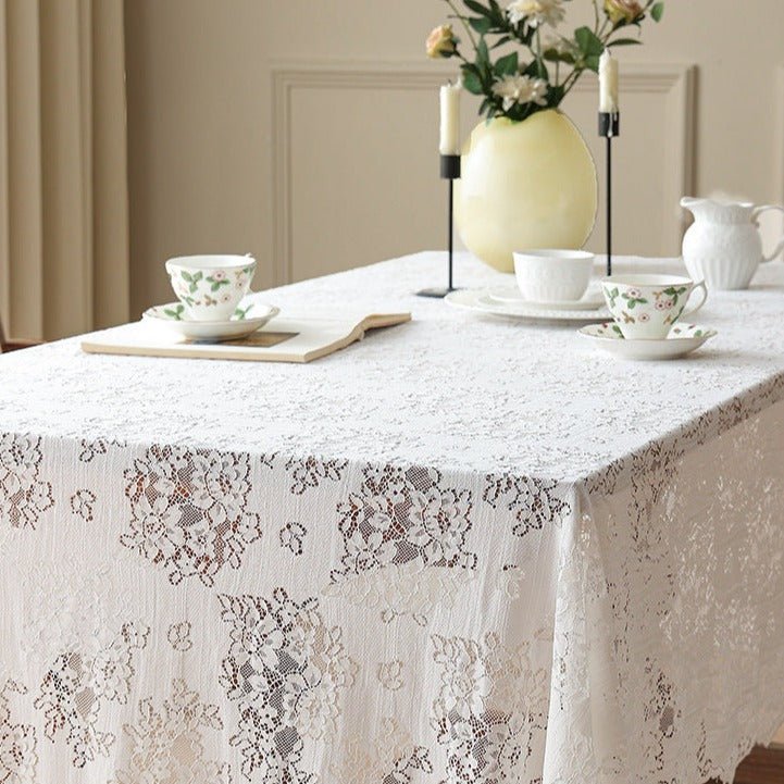 Flower Bouquet Lace Table Cloth -Table Cloth- Delicors