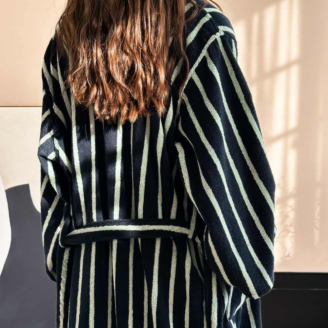 Lisbon Stripe Bathrobe Unisex Collection -- Delicors