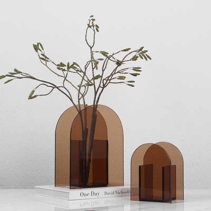 Maxima Dark Arches Acrylic Vase Collection -- Delicors