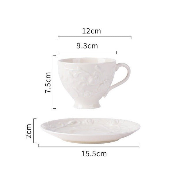 Ornate Rose Teacup -Dinnerware- Delicors
