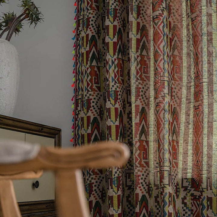 Panzance Geometric Curtain -Curtain- Delicors