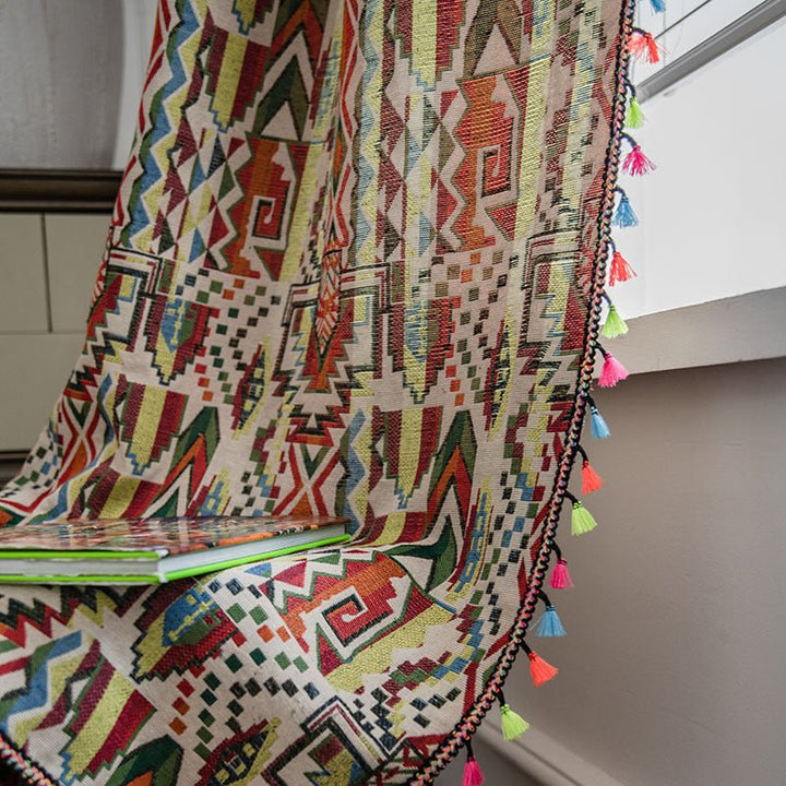 Panzance Geometric Curtain -Curtain- Delicors