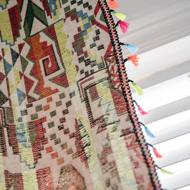 Panzance Geometric Curtain -Curtain- Delicors