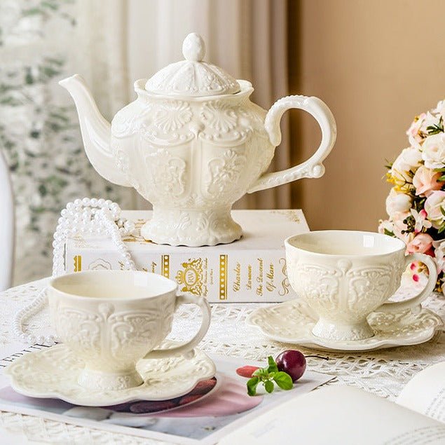 Pearl Teacup & Pot Collection -Dinnerware- Delicors