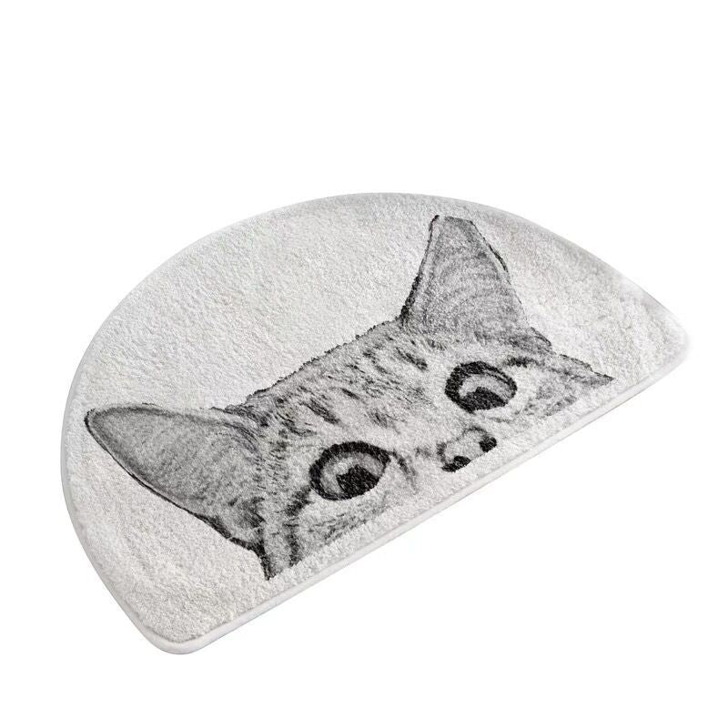 Peeping Kitty Bath Mat -Bath Mats & Rugs- Delicors