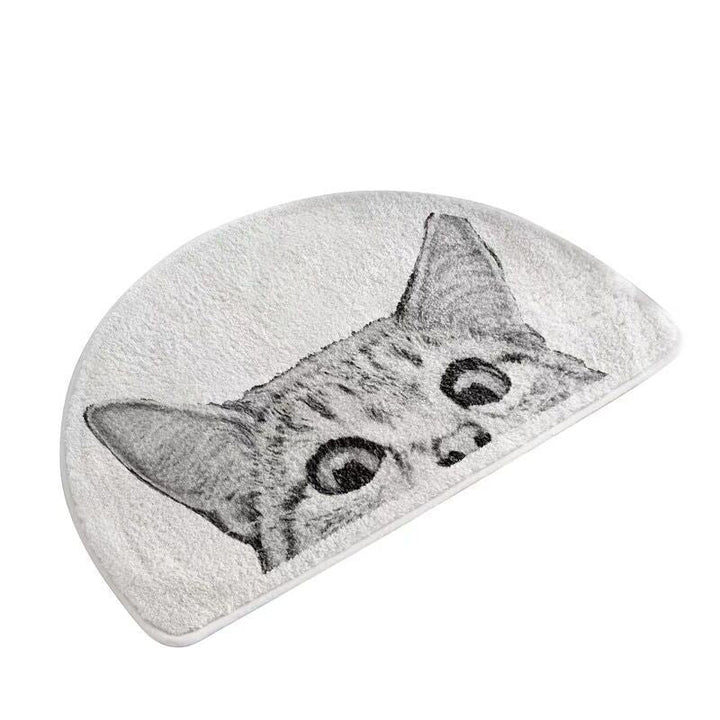 Peeping Kitty Bath Mat -Bath Mats & Rugs- Delicors