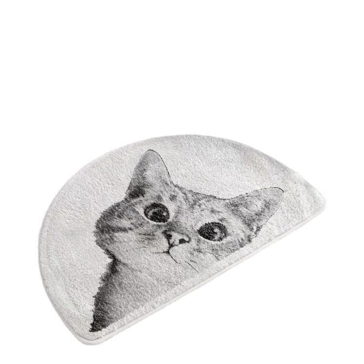 Peeping Kitty Bath Mat -Bath Mats & Rugs- Delicors