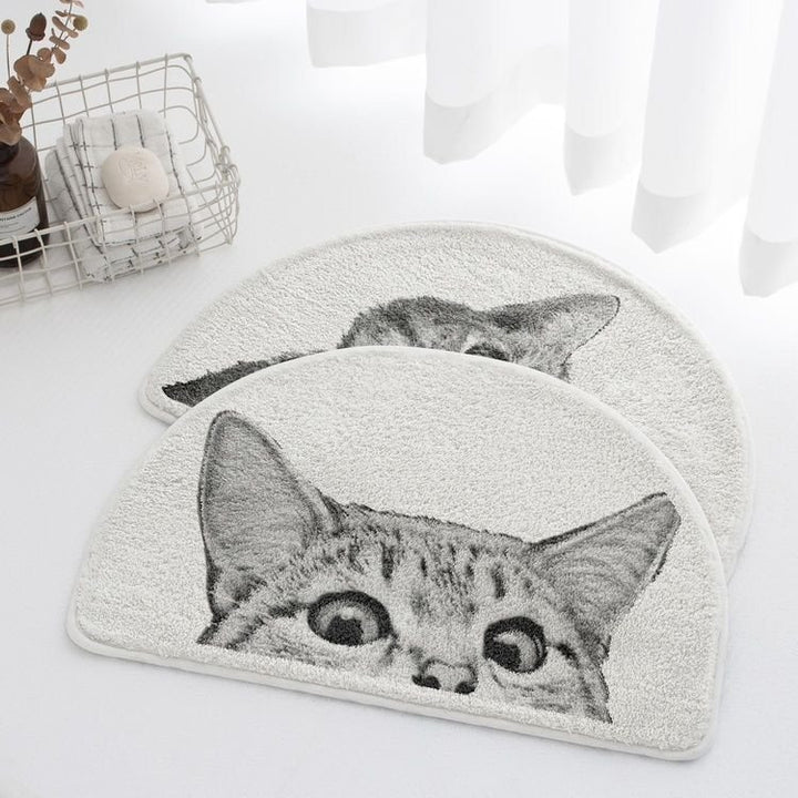 Peeping Kitty Bath Mat -Bath Mats & Rugs- Delicors