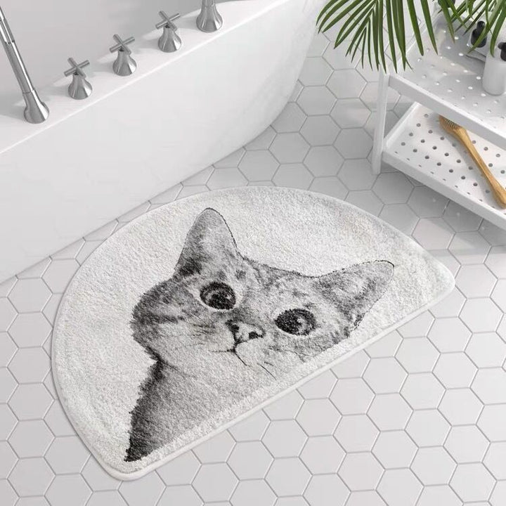 Peeping Kitty Bath Mat -Bath Mats & Rugs- Delicors