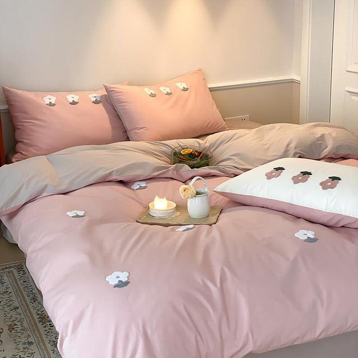 Pink Posey Bedding Set -Bedding- Delicors