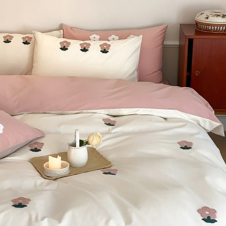 Pink Posey Bedding Set -Bedding- Delicors
