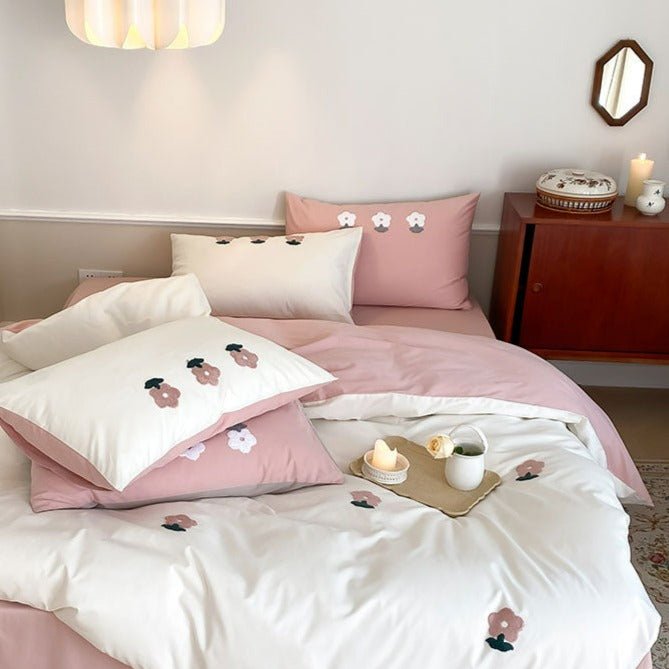 Pink Posey Bedding Set -Bedding- Delicors