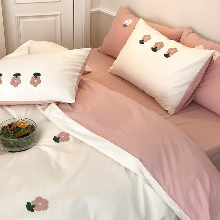 Pink Posey Bedding Set -Bedding- Delicors