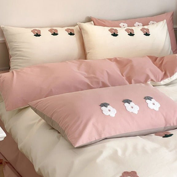 Pink Posey Bedding Set -Bedding- Delicors