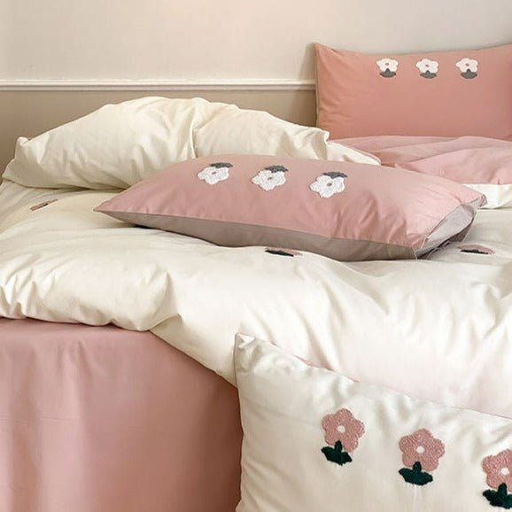 Pink Posey Bedding Set -Bedding- Delicors