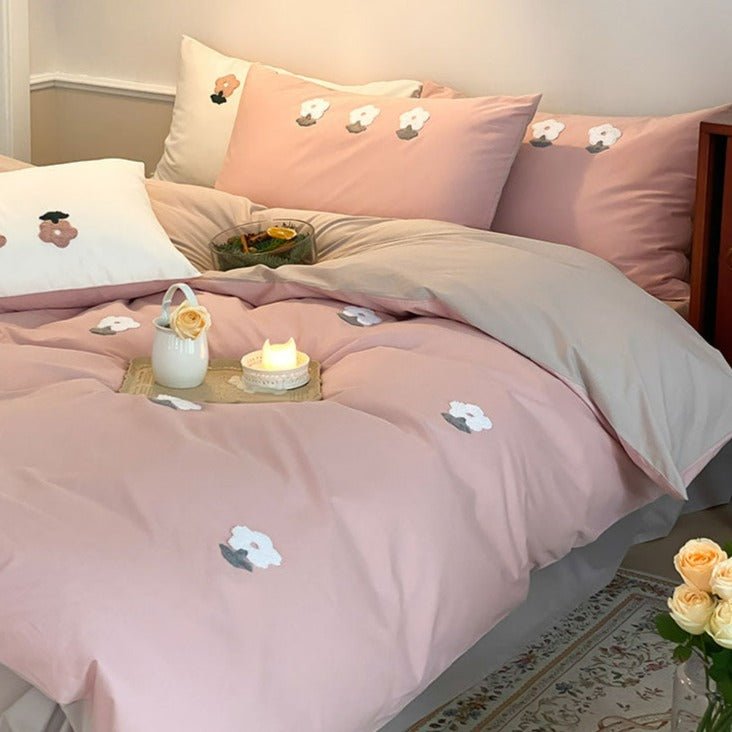 Pink Posey Bedding Set -Bedding- Delicors
