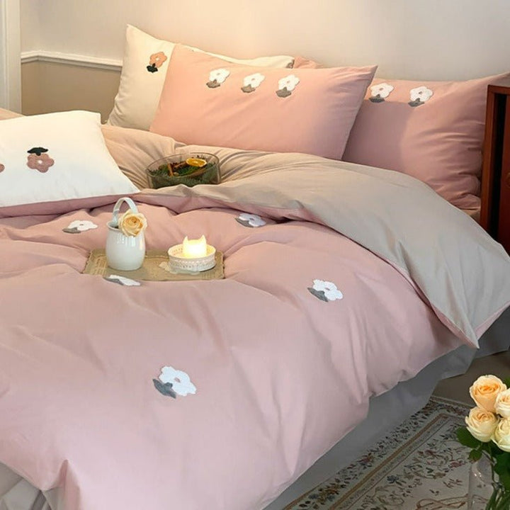 Pink Posey Bedding Set -Bedding- Delicors