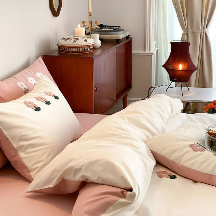 Pink Posey Bedding Set -Bedding- Delicors