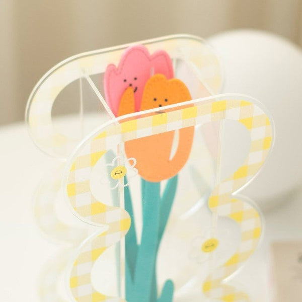 Plaid Wavy Acrylic Vase Collection -- Delicors