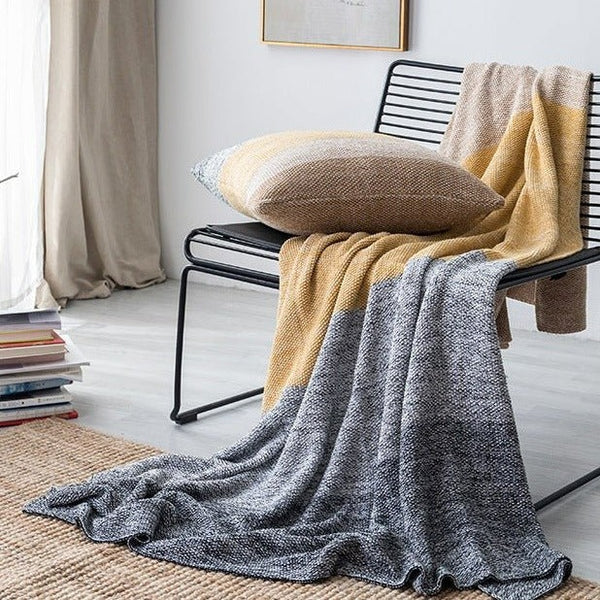 Portraits of Nature Stocknette Knit Cushion and Blanket Collection -Cushion- Delicors