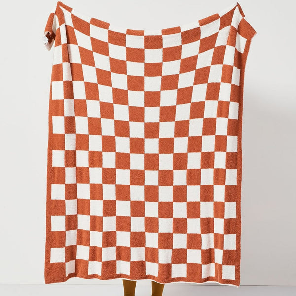 Retro Checkerboard Plus Blanket -Throw- Delicors