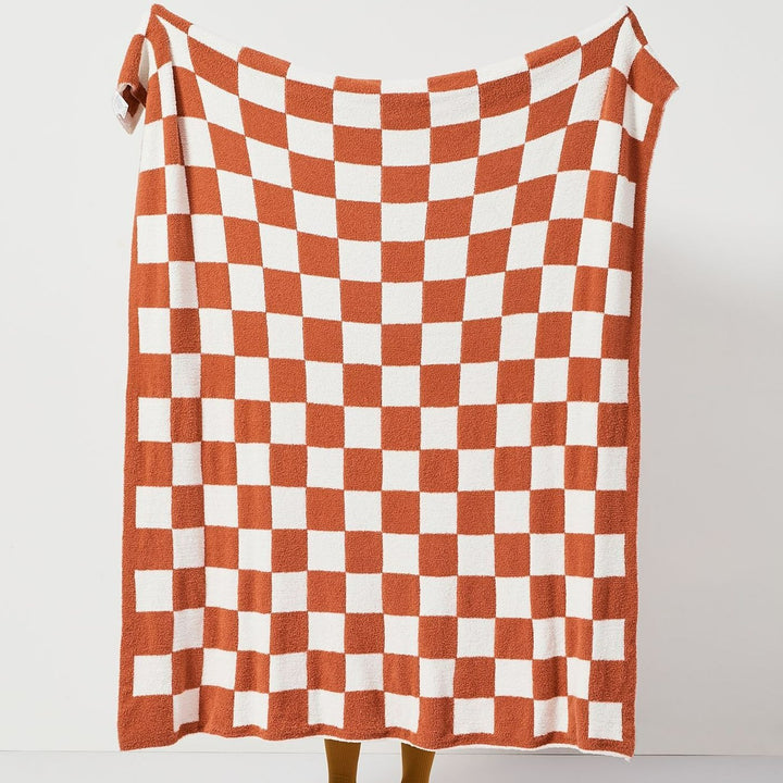 Retro Checkerboard Plus Blanket -Throw- Delicors