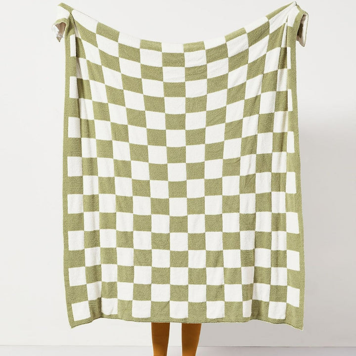 Retro Checkerboard Plus Blanket -Throw- Delicors