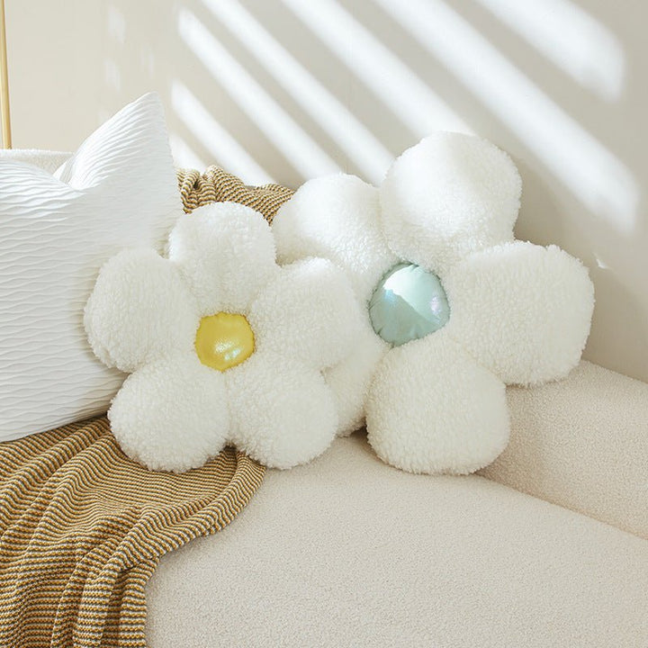 Springtime Flower and Bee Boucle Cushion Collection -- Delicors
