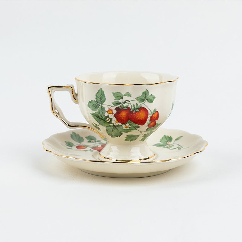 Strawberries Tea Cup & Pot -Dinnerware- Delicors