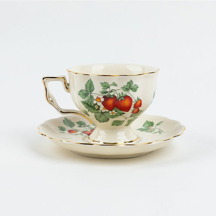 Strawberries Tea Cup & Pot -Dinnerware- Delicors