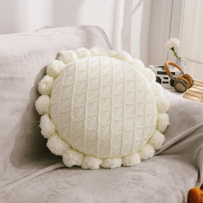 Sunflower Pom Pom Cushions -Cushion- Delicors