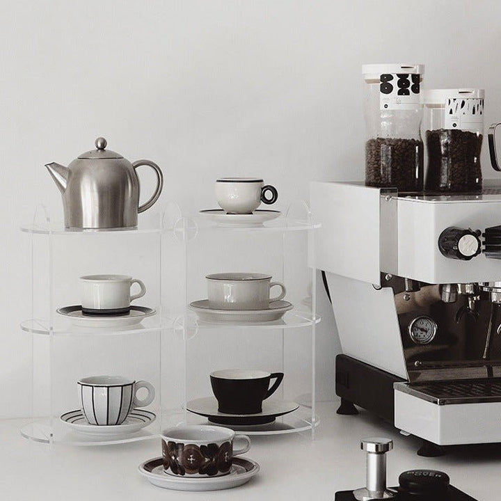 Three-Story Wavy Acrylic Organizer -Tray- Delicors