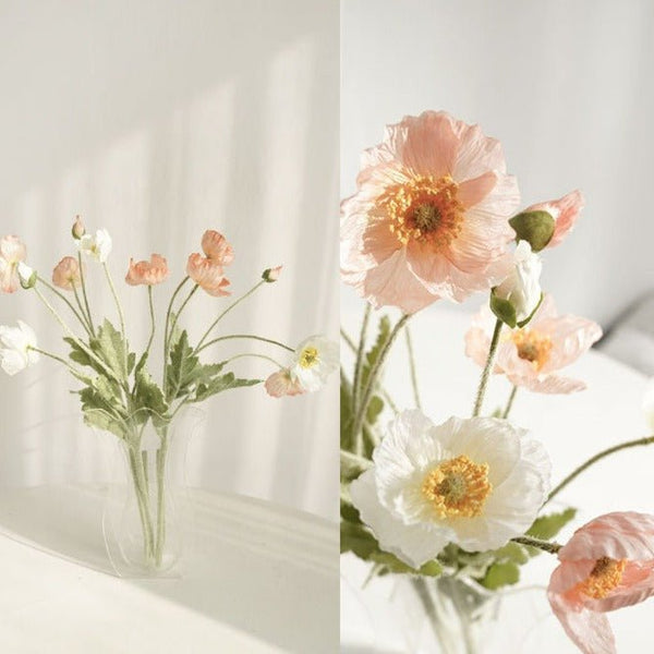 Tulip Transparent Acrylic Vase Collection -- Delicors