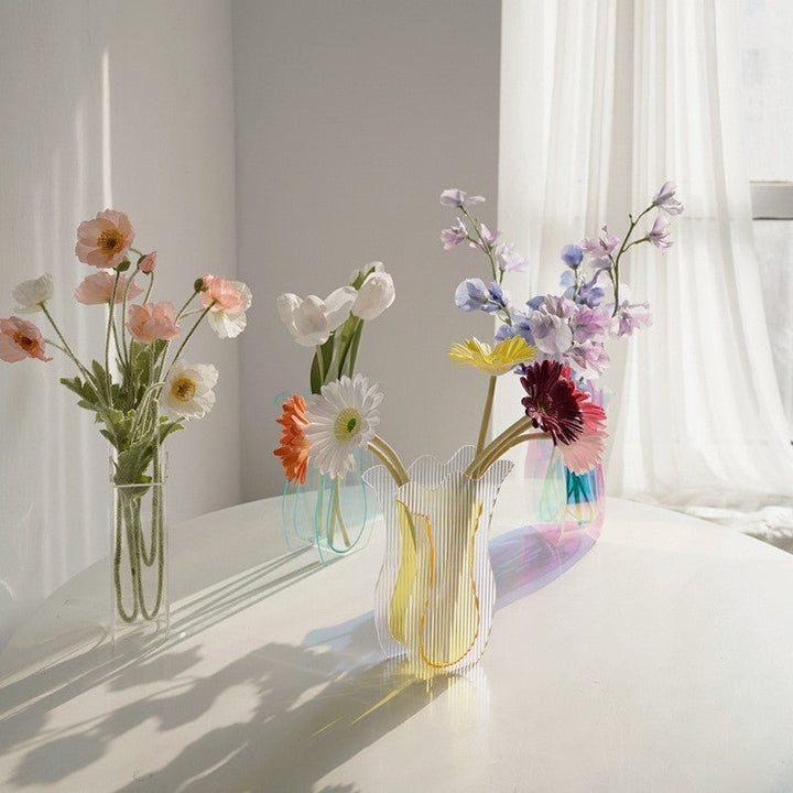 Tulip Transparent Acrylic Vase Collection -- Delicors