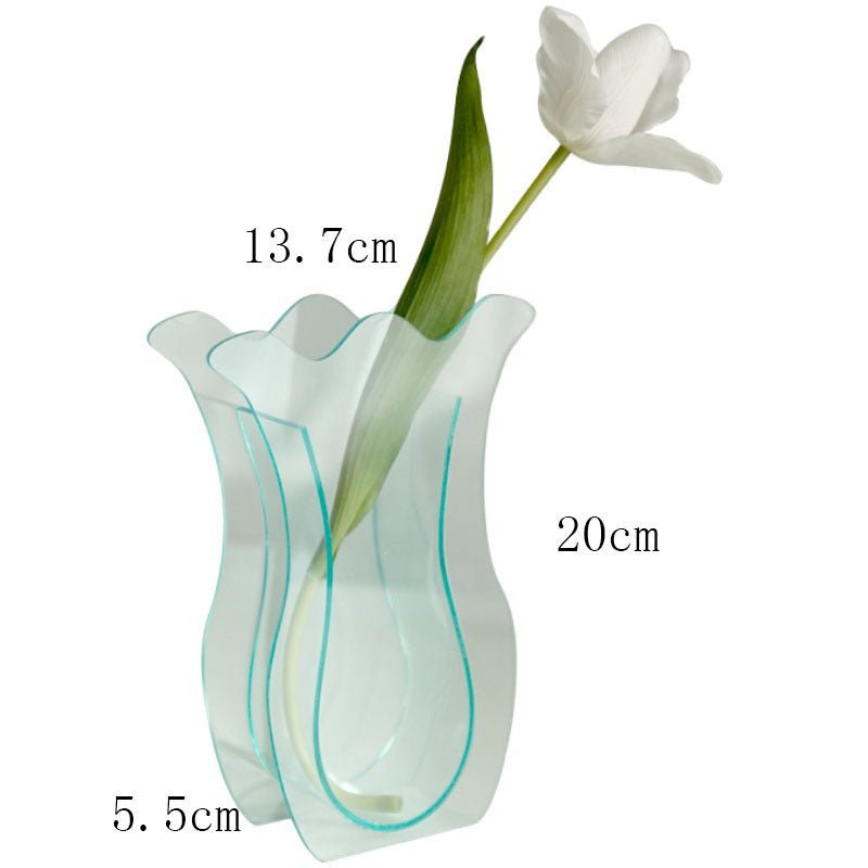 Tulip Transparent Acrylic Vase Collection -- Delicors