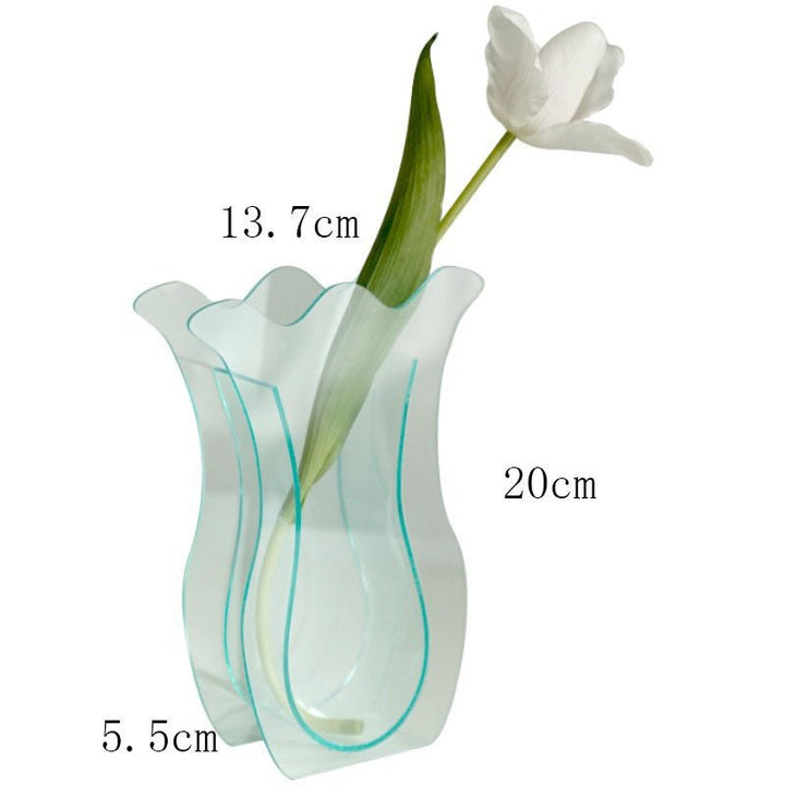 Tulip Transparent Acrylic Vase Collection -- Delicors