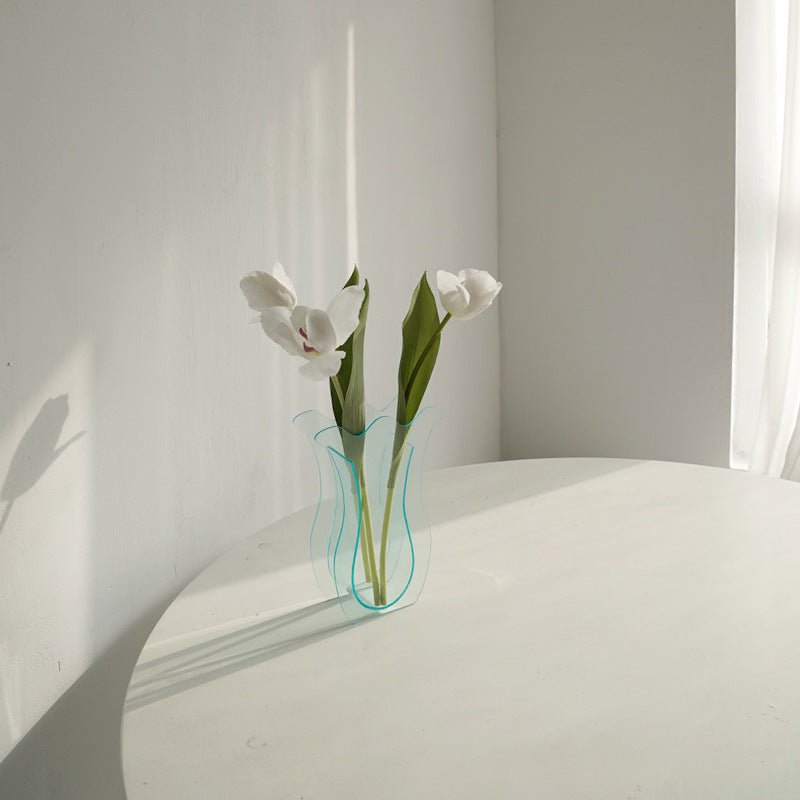 Tulip Transparent Acrylic Vase Collection -- Delicors