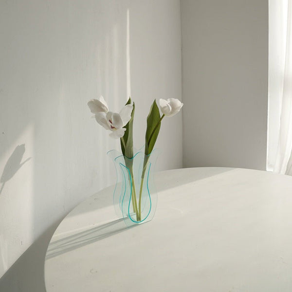 Tulip Transparent Acrylic Vase Collection -- Delicors