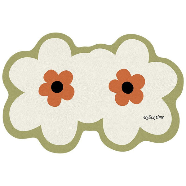 Twin Flower Bath Mat -Bath Mats & Rugs- Delicors