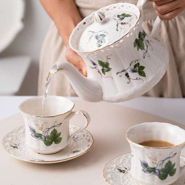 Vintage Garden Teacup & Pot Collection -Dinnerware- Delicors