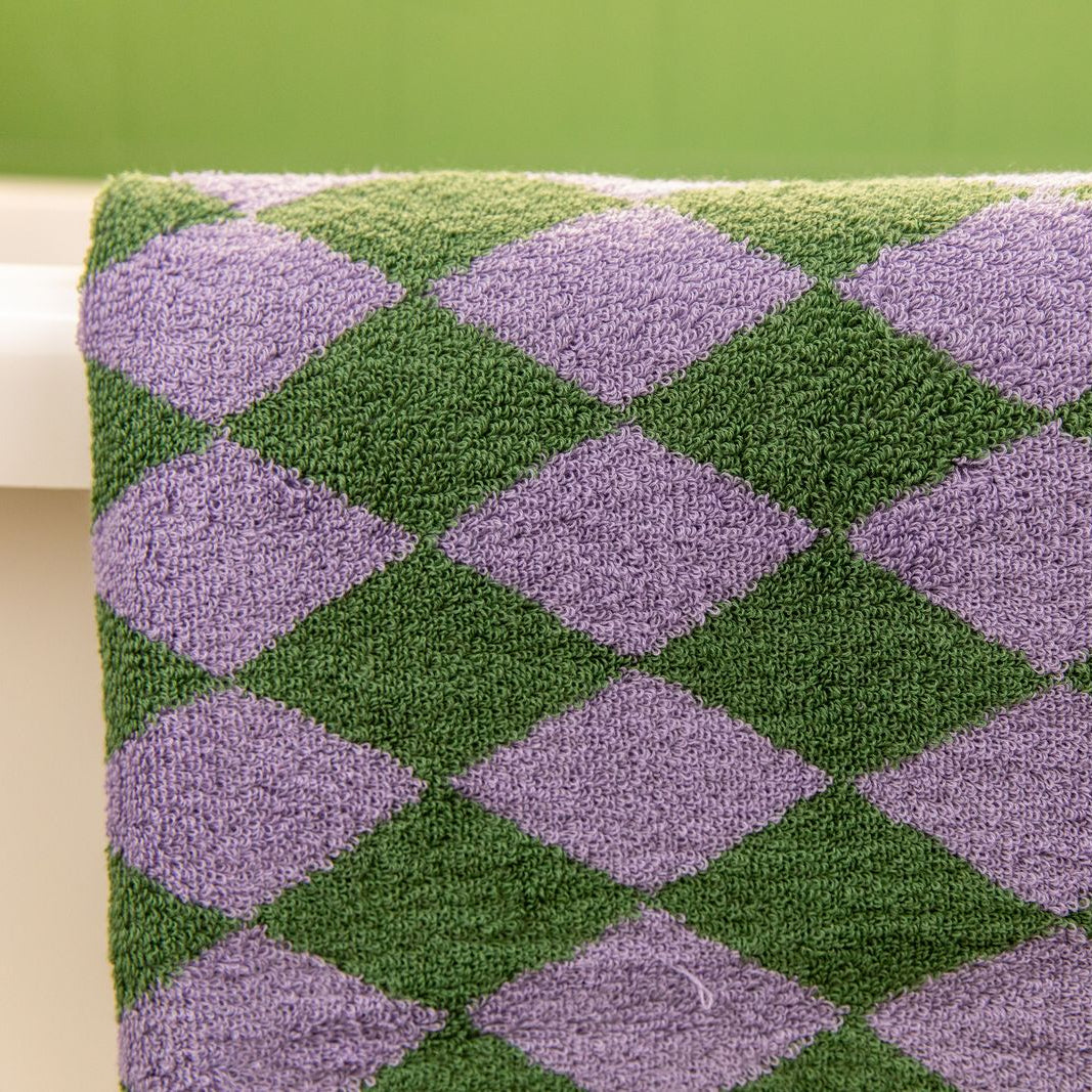 Queen of Diamonds Towel Collection-Delicors- purple