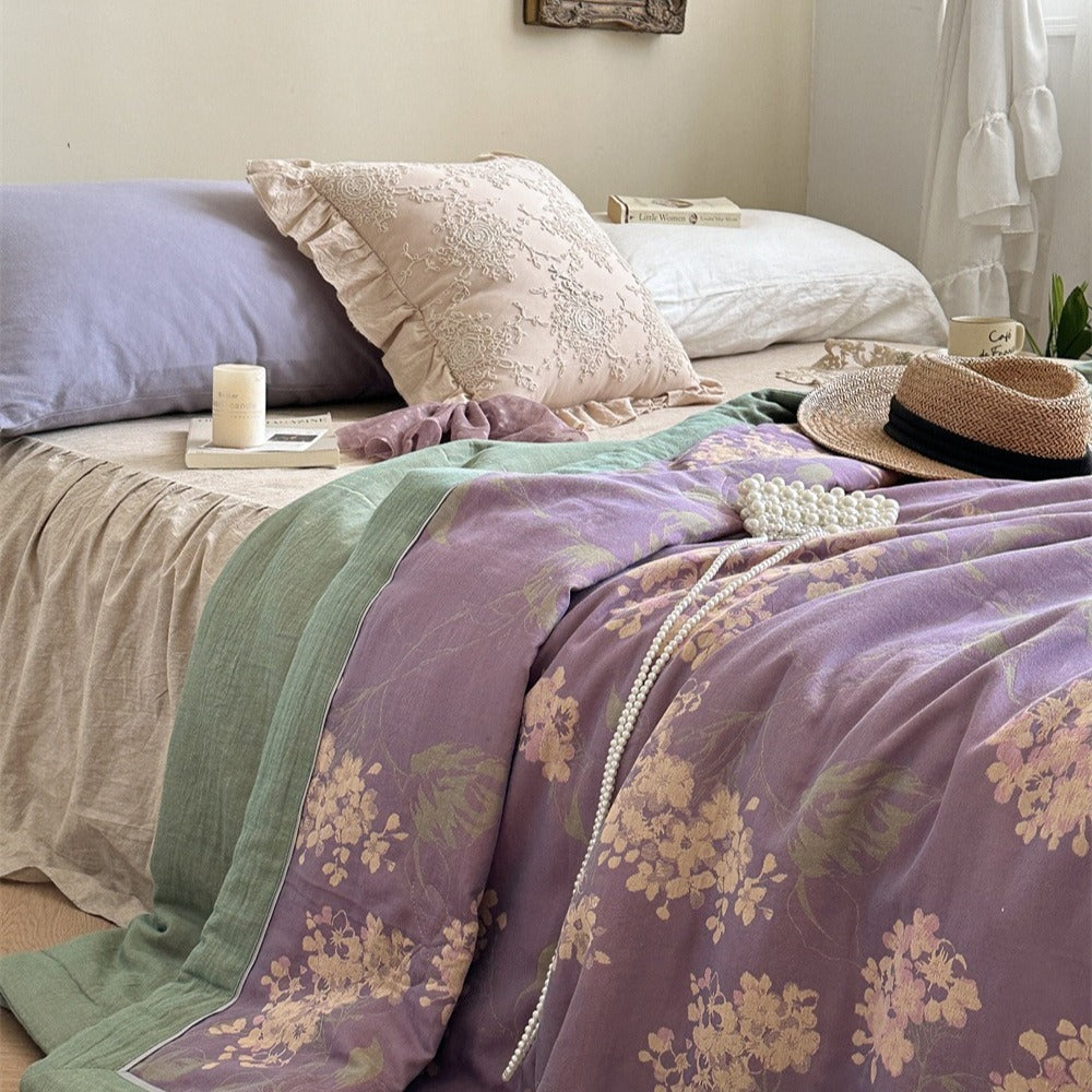 Garden Dream Summer Quilted Blanket