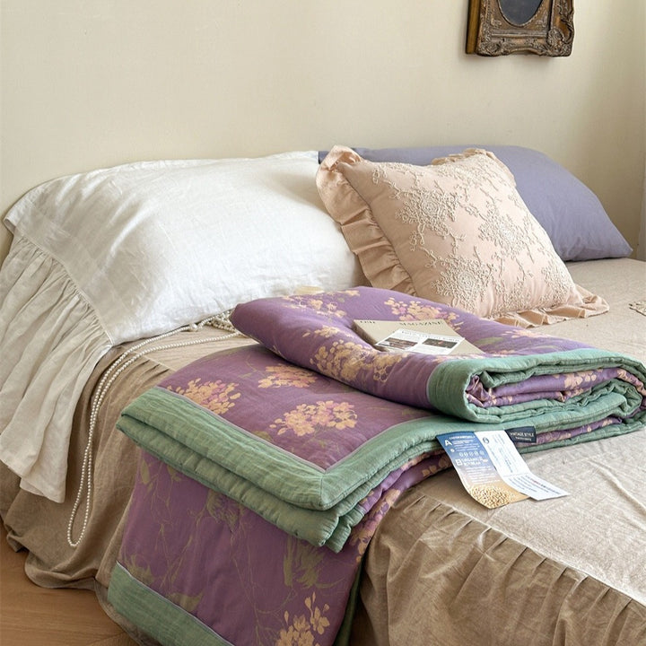 Garden Dream Summer Quilted Blanket