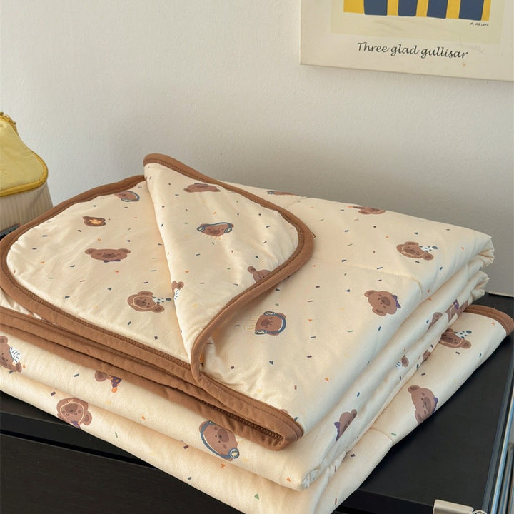 Brown Bear Summer Quilted Blanket