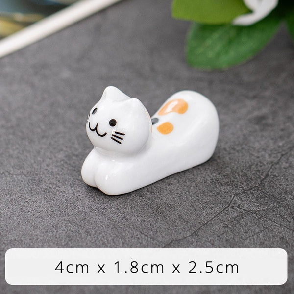 Smiling Kitty Chopstick Holder Set