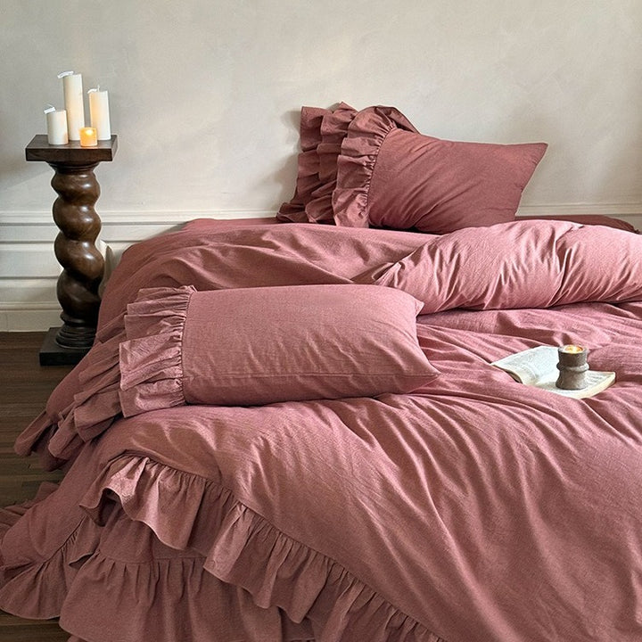 Ruffled Cottage Bedding Set